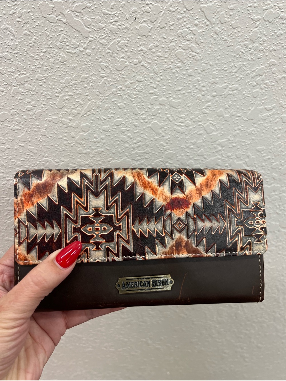 American Bison Western Style Leather Wallet